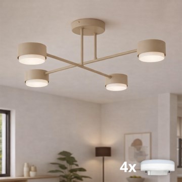 Brilagi - LED RGB+CCT Stmievateľný prisadený luster MONO 4xGX53/14W/230V 2700-6500K Wi-Fi Tuya čierny