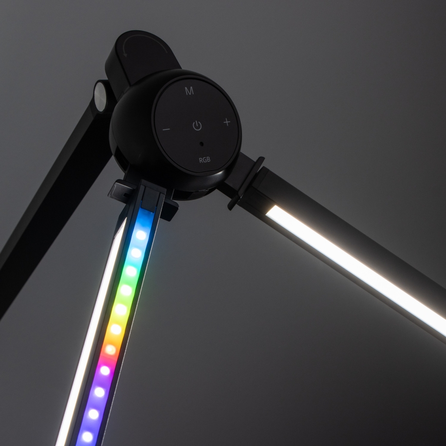 BRILAGI - LED RGBTW stmievateľná dotyková stolná lampa s klipom VARIO LED/18W/230V 3000-6500K CRI 96 čierna