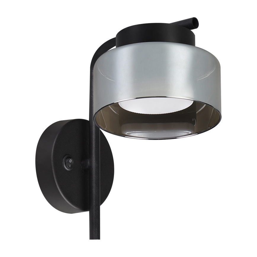 Brilagi - LED RGB+CCT Stmievateľná nástenná lampa AURA LUX 1xGX53/14W/230V 2700-6500K Wi-Fi Tuya čierna/dymová
