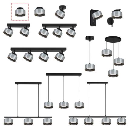 Brilagi - LED RGB+CCT stmievateľné bodové svietidlo AURA LUX 1xGX53/14W/230V 2700-6500K Wi-Fi Tuya čierna/dymová