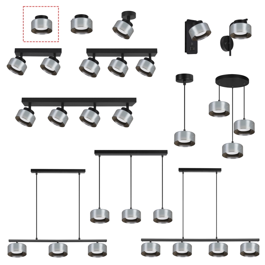 Brilagi - LED RGB+CCT stmievateľné bodové svietidlo AURA LUX 1xGX53/14W/230V 2700-6500K Wi-Fi Tuya čierna/dymová