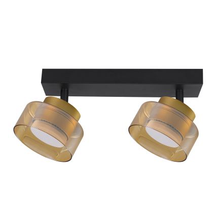 Brilagi - LED RGB+CCT Stmievateľné bodové svietidlo AURA LUX 2xGX53/14W/230V 2700-6500K Wi-Fi Tuya čierna/zlatá