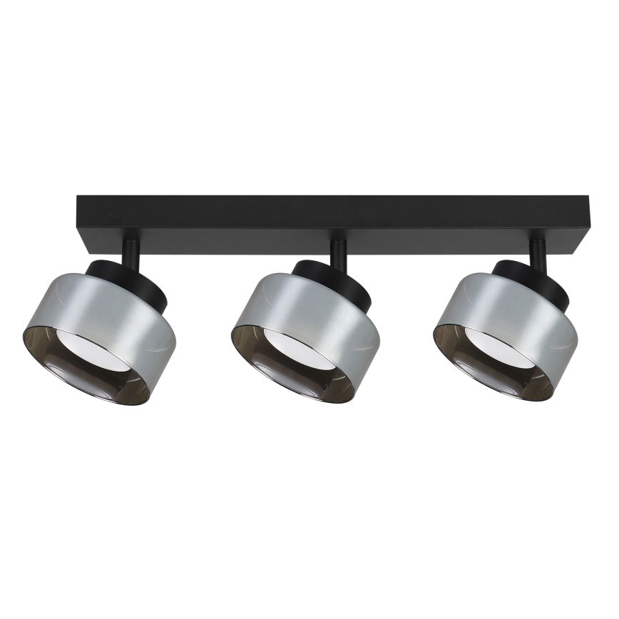 Brilagi - LED RGB+CCT Stmievateľné bodové svietidlo AURA LUX 3xGX53/14W/230V 2700-6500K Wi-Fi Tuya čierna/dymová