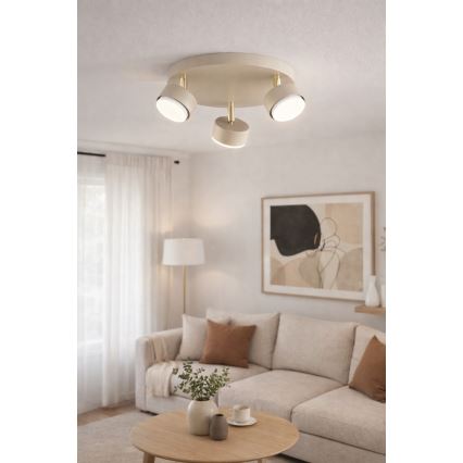 Brilagi - LED RGB+CCT Stmievateľné bodové svietidlo MONO 3xGX53/14W/230V 2700-6500K Wi-Fi Tuya béžová/zlatá
