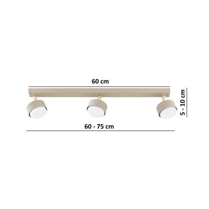 Brilagi - LED RGB+CCT stmievateľné bodové svietidlo MONO 3xGX53/14W/230V 2700-6500K Wi-Fi Tuya béžová
