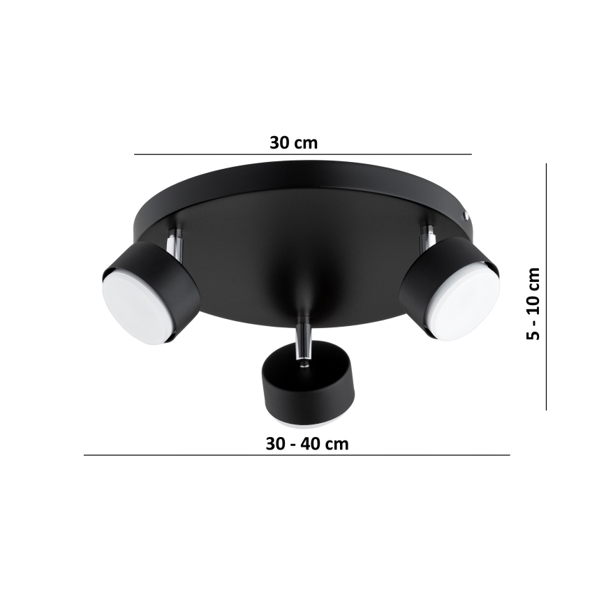 BRILAGI - LED RGB+CCT Stlmiteľné bodové svietidlo MONO 3xGX53/14W/230V 2700-6500K Wi-Fi Tuya čierna