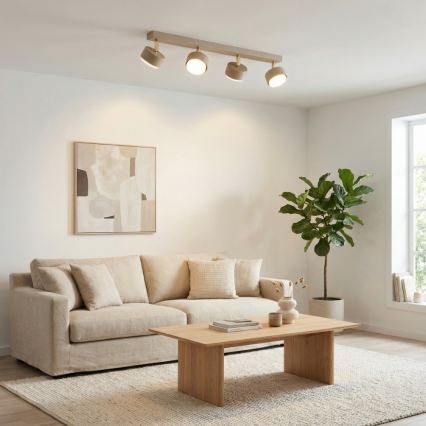Brilagi - LED RGB+CCT stmievateľné bodové svietidlo MONO 4xGX53/14W/230V 2700-6500K Wi-Fi Tuya béžové