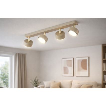 Brilagi - LED RGB+CCT stmievateľné bodové svietidlo MONO 4xGX53/14W/230V 2700-6500K Wi-Fi Tuya béžové