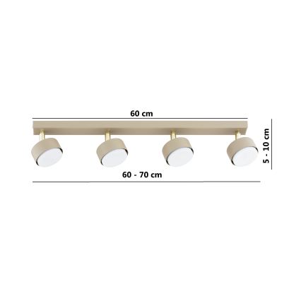 Brilagi - LED RGB+CCT stmievateľné bodové svietidlo MONO 4xGX53/14W/230V 2700-6500K Wi-Fi Tuya béžové