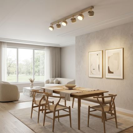 Brilagi - LED RGB+CCT stlmiteľné bodové svietidlo MONO 6xGX53/14W/230V 2700-6500K Wi-Fi Tuya béžová/zlatá