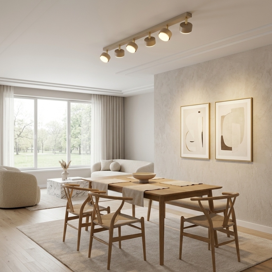 Brilagi - LED RGB+CCT stlmiteľné bodové svietidlo MONO 6xGX53/14W/230V 2700-6500K Wi-Fi Tuya béžová/zlatá