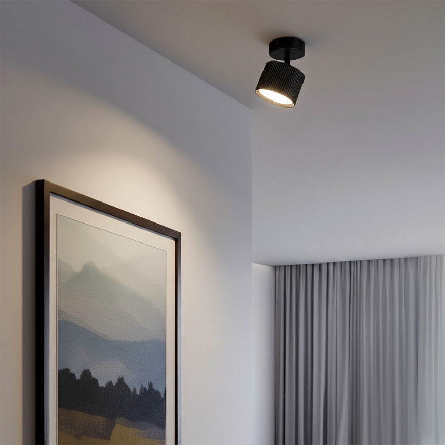 BRILAGI - LED RGB+CCT stmievateľné bodové svietidlo STRIPY 1xGX53/14W/230V pr. 82 mm 2700-6500K Wi-Fi Tuya čierne