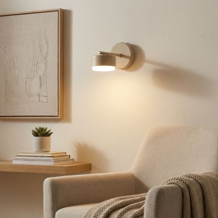 Brilagi - LED RGB+CCT stlmiteľná nástenná lampa MONO 1xGX53/14W/230V 2700-6500K Wi-Fi Tuya béžová