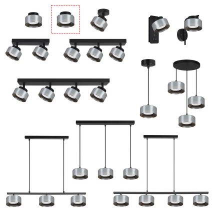 Brilagi - LED RGB+CCT Stmievateľné podhľadové svietidlo AURA LUX 1xGX53/14W/230V 2700-6500K Wi-Fi Tuya čierna/dymová