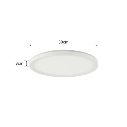 Brilagi - LED RGBW Stmievaťelné stropné svietidlo ULTRA SLIM LED/18W/230V 2700-6500K pr. 30 cm biela + diaľkové ovládanie