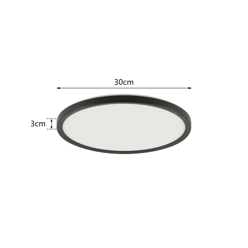 Brilagi - LED RGBW Stmievateľné stropné svietidlo ULTRA SLIM LED/18W/230V 2700-6500K pr. 30 cm čierna + diaľkové ovládanie