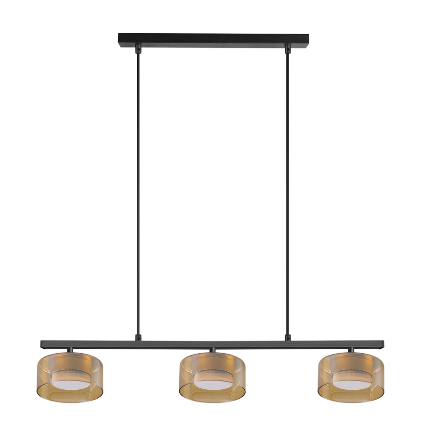 BRILAGI - LED RGB+CCT stmievateľný luster na lanku AURA LUX 3xGX53/14W/230V 2700-6500K Wi-Fi Tuya čierna/zlatá