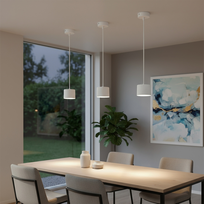 Brilagi - LED RGB+CCT stmievateľný luster na lankách STRIPY 1xGX53/14W/230V 2700-6500K Wi-Fi Tuya biela