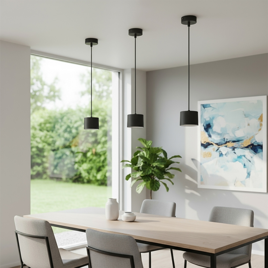 BRILAGI - LED RGB+CCT stmievateľný luster na lanku STRIPY 1xGX53/14W/230V pr. 82 mm 2700-6500K Wi-Fi Tuya čierny