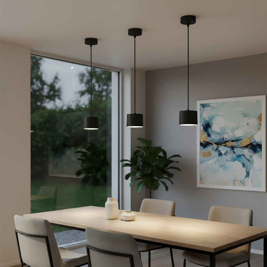 Brilagi - LED RGB+CCT stmievateľný luster na lanku STRIPY 1xGX53/14W/230V 2700-6500K Wi-Fi Tuya čierny