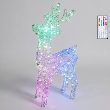 BRILAGI - LED RGBIC stmievateľná vonkajšia vianočná dekorácia LED/6W/230V 60 cm IP44 sob + diaľkové ovládanie