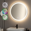 BRILAGI - LED RGBW Kúpeľňové vyhrievané zrkadlo AVA PRO LED/18W/230V pr. 60 cm IP44 CRI 90 stmievateľné + CCT