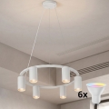 Brilagi - LED RGBW luster na lane s možnosťou stmievania SELE 6xGU10/6,5W/230V 2700-6500K biela + diaľkové ovládanie