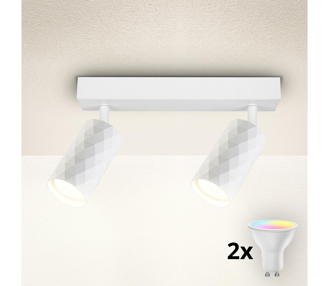 Brilagi - LED RGBW stlmiteľné bodové svietidlo SELE DIAMANT 2xGU10/4,8W/230V biele BG2854+2xAI2382