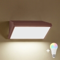 BRILAGI - LED RGBW Stlmiteľné vonkajšie nástenné svietidlo TRIANGLE 1xE27/12W/230V 2700-6500K IP65 hnedá