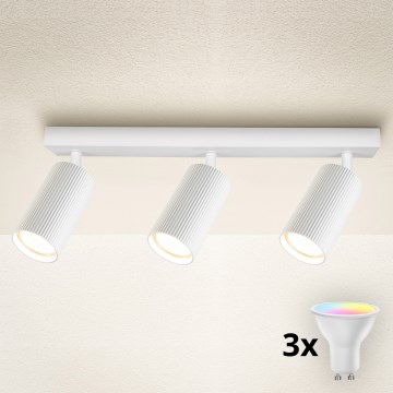 Brilagi - LED RGBW stmievané bodové svietidlo SELE MODERN 3xGU10/4,8W/230V 3000K biela + diaľkové ovládanie