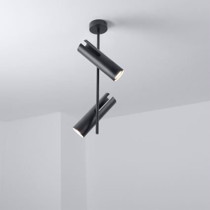 Brilagi - LED RGBW Stmievateľný luster na tyči BRANCH 2xGU10/6,5W/230V 2700-6500K čierny