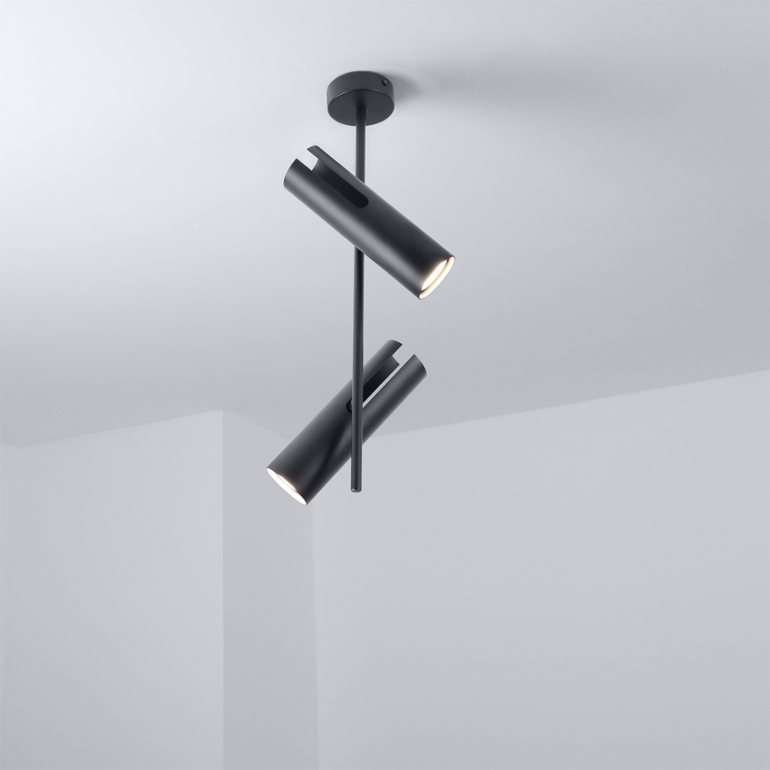 Brilagi - LED RGBW Stmievateľný luster na tyči BRANCH 2xGU10/6,5W/230V 2700-6500K čierny
