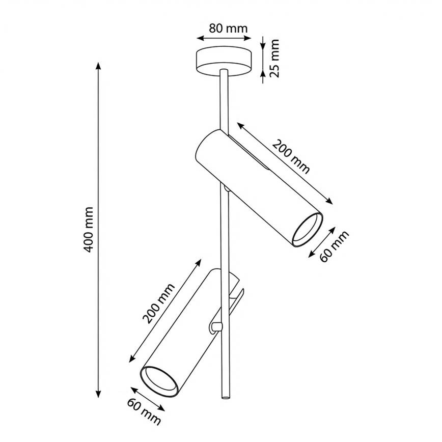 Brilagi - LED RGBW Stmievateľný luster na tyči BRANCH 2xGU10/6,5W/230V 2700-6500K čierny