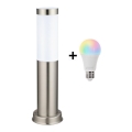 Brilagi - LED RGBW stmievateľná vonkajšia lampa NOVA 1xE27/9W/230V 2700-6500K IP44 40 cm matný chróm