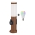 Brilagi - LED RGBW stmievateľná vonkajšia lampa s 2 zásuvkami 1xE27/9W/230V 2700-6500K IP44 40 cm hnedá