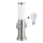 Brilagi - LED RGBW Stmievateľná vonkajšia lampa s 2 zásuvkami 1xE27/9W/230V 2700-6500K IP44 40 cm matný chróm