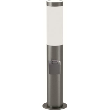 Brilagi - LED RGBW stmievateľná vonkajšia lampa so zásuvkou ELIA 1xE27/6,5W/230V 2700-6500K IP44 Wi-Fi 50 cm matný chróm