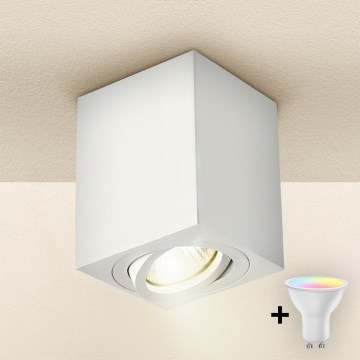 Brilagi - LED RGBW stmievateľné bodové svietidlo MIA 1xGU10/30W/230V 2700-6500K Wi-Fi 100x80 mm biele