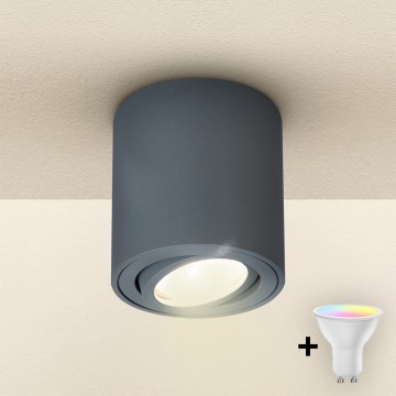 Brilagi - LED RGBW stmievateľné bodové svietidlo MIA 1xGU10/30W/230V 3000K Wi-Fi 84x80 mm antracit