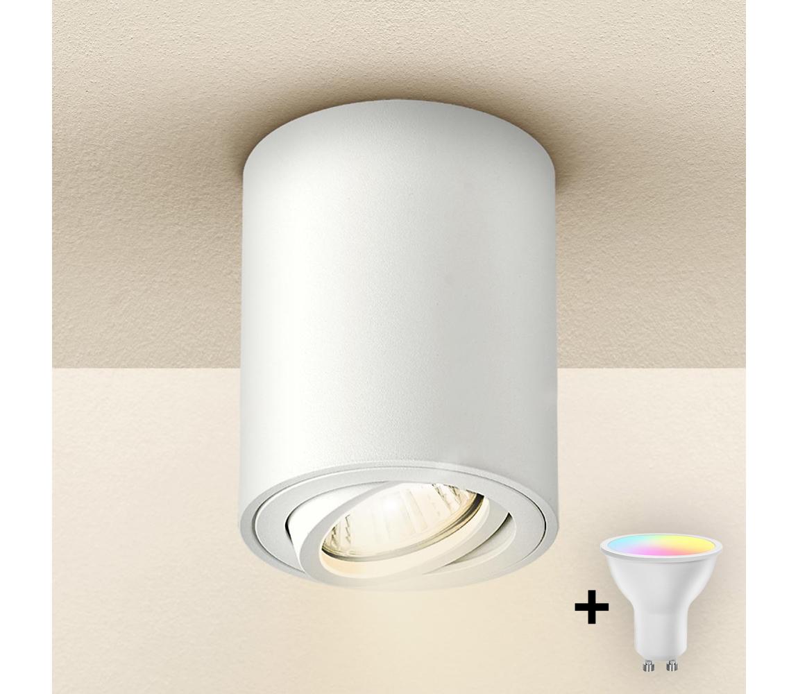 Brilagi - LED RGBW stmievateľné bodové svietidlo MIA 1xGU10/4,8W/230V 100x80 mm biela BG0593+AI2382