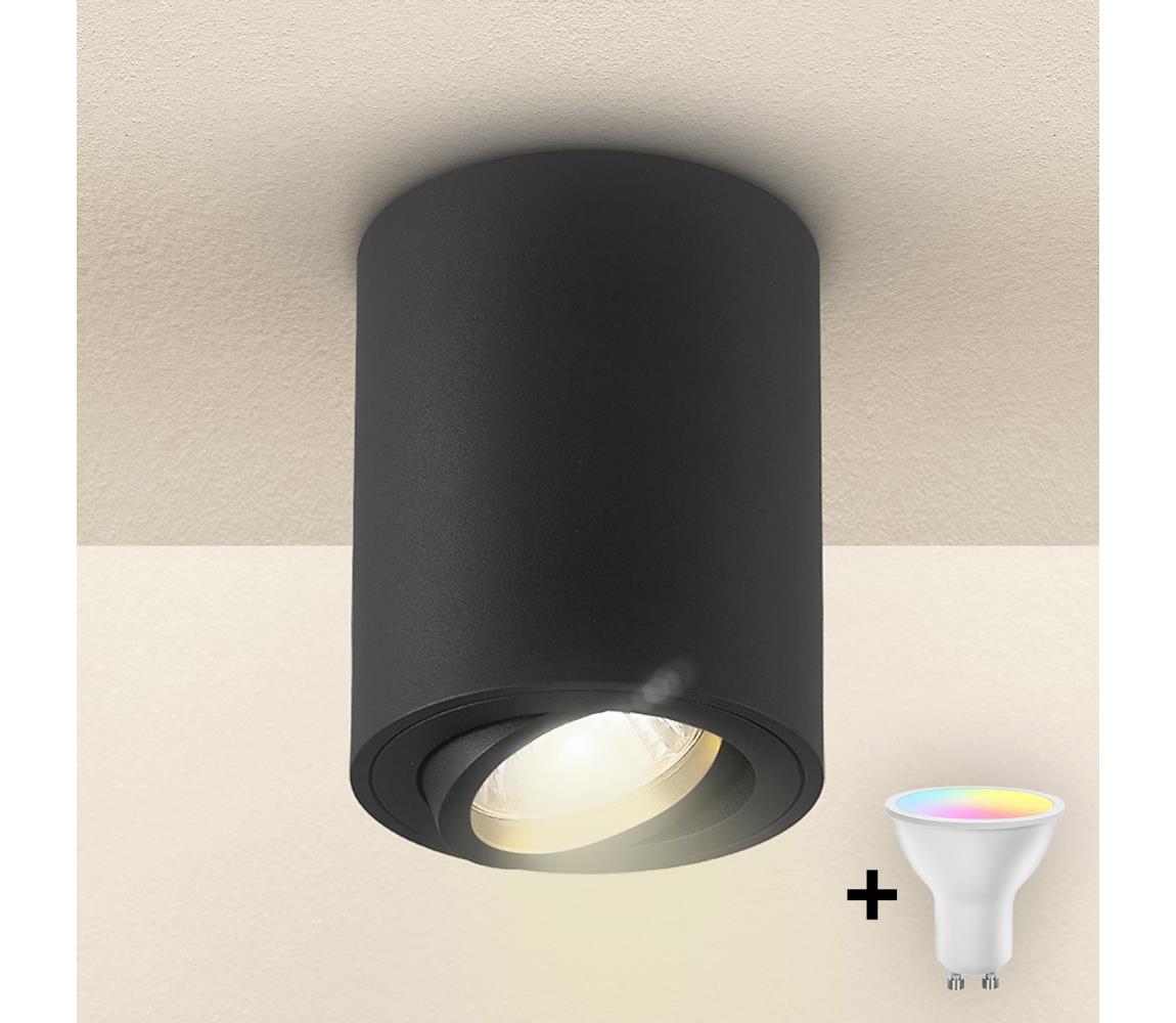 Brilagi - LED RGBW stmievateľné bodové svietidlo MIA 1xGU10/4,8W/230V 100x80 mm čierne BG0592+AI2382