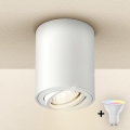 Brilagi - LED RGBW stmievateľné bodové svietidlo MIA 1xGU10/4,8W/230V 3000K 100x80 mm biele + diaľkové ovládanie