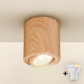 Brilagi - LED RGBW stmievateľné bodové svietidlo MIA 1xGU10/4,8W/230V 3000K 84x80 mm hnedá + diaľkové ovládanie