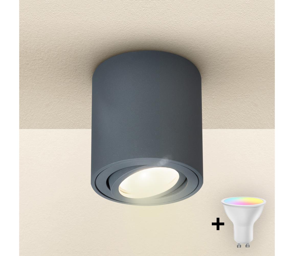Brilagi - LED RGBW stmievateľné bodové svietidlo MIA 1xGU10/4,8W/230V 84x80 mm antracit BG1032+AI2382