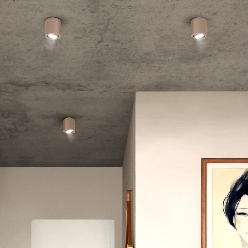 Brilagi - LED RGBW Stmievateľné bodové svietidlo MIA 1xGU10/4,8W/230V 3000K 84x80 mm béžová + diaľkové ovládanie