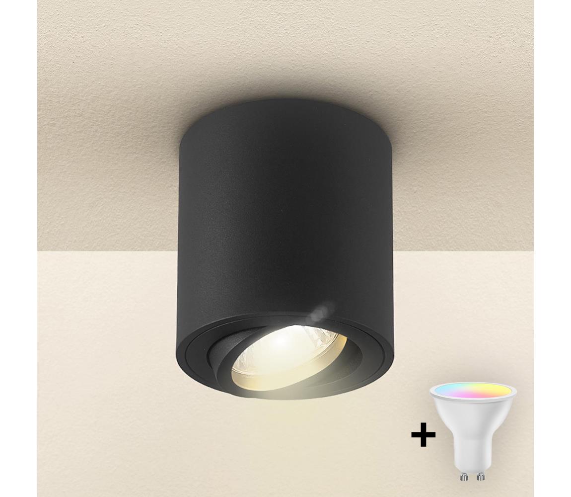Brilagi - LED RGBW stmievateľné bodové svietidlo MIA 1xGU10/4,8W/230V 84x80 mm čierne BG0590+AI2382
