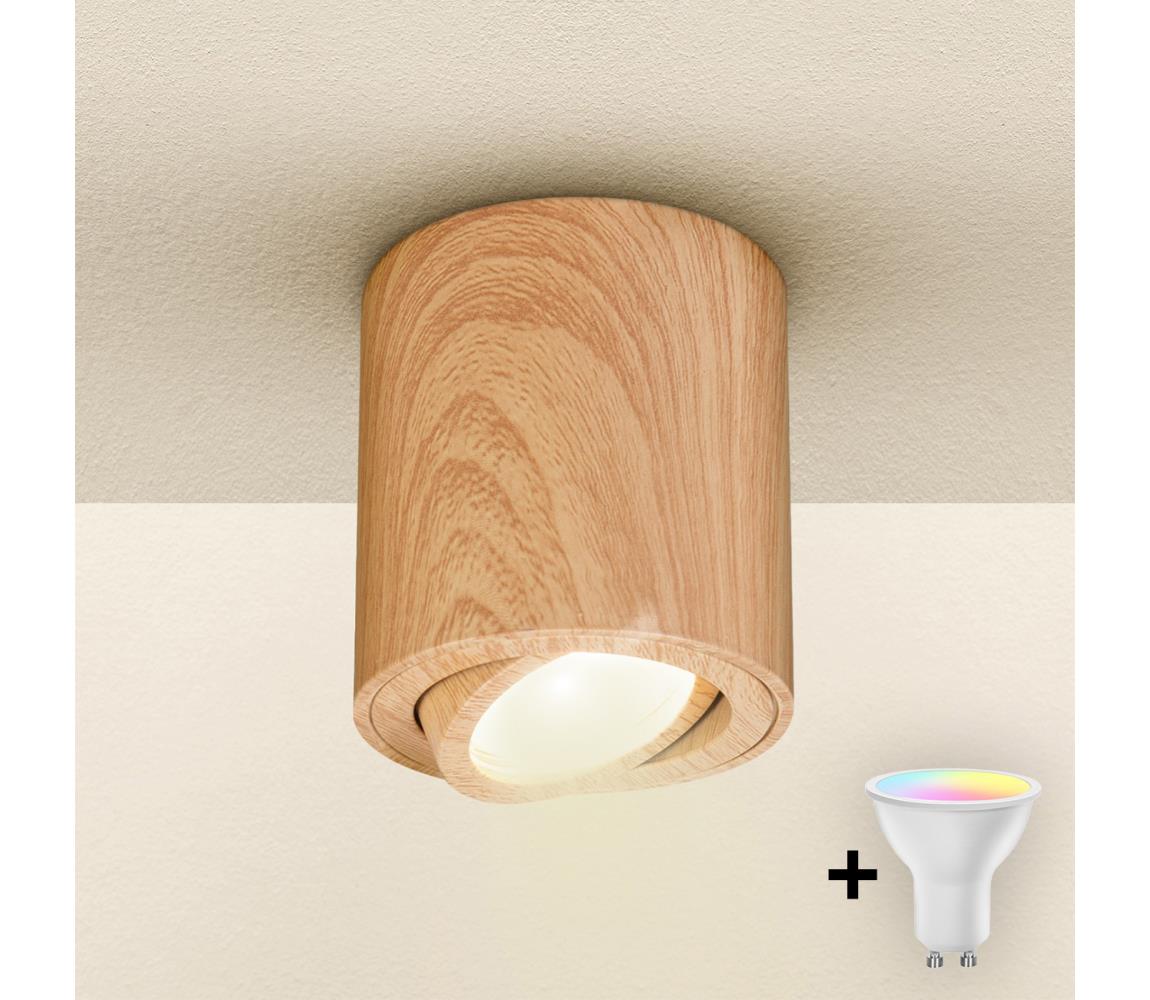 Brilagi - LED RGBW stmievateľné bodové svietidlo MIA 1xGU10/4,8W/230V 84x80 mm hnedá BG1034+AI2382