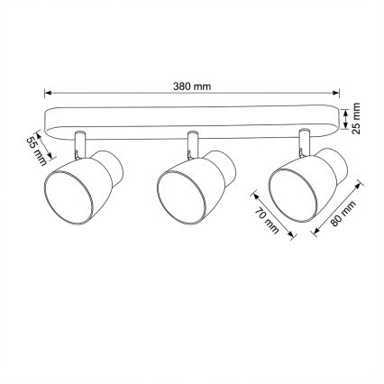 Brilagi - LED RGBW stmievateľné bodové svietidlo NUGGET 3xGU10/4,8W/230V čierna/zlatá