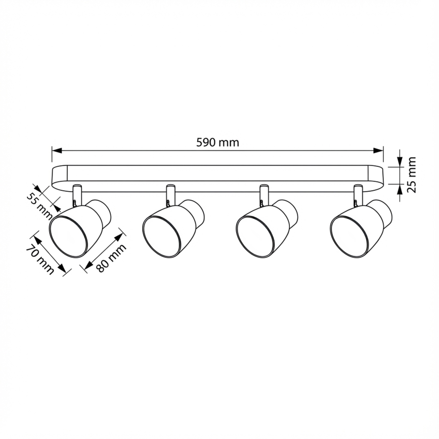 Brilagi - LED RGBW Stmievateľné bodové svietidlo NUGGET 4xGU10/6W/230V 2700-6500K Wi-Fi čierna/zlatá