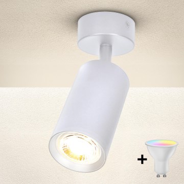 Brilagi - LED RGBW stmievateľné bodové svietidlo SELE 1xGU10/4,8W/230V 3000K biela + diaľkové ovládanie